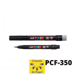 Uni Posca brush  PCF-350 caneta preta